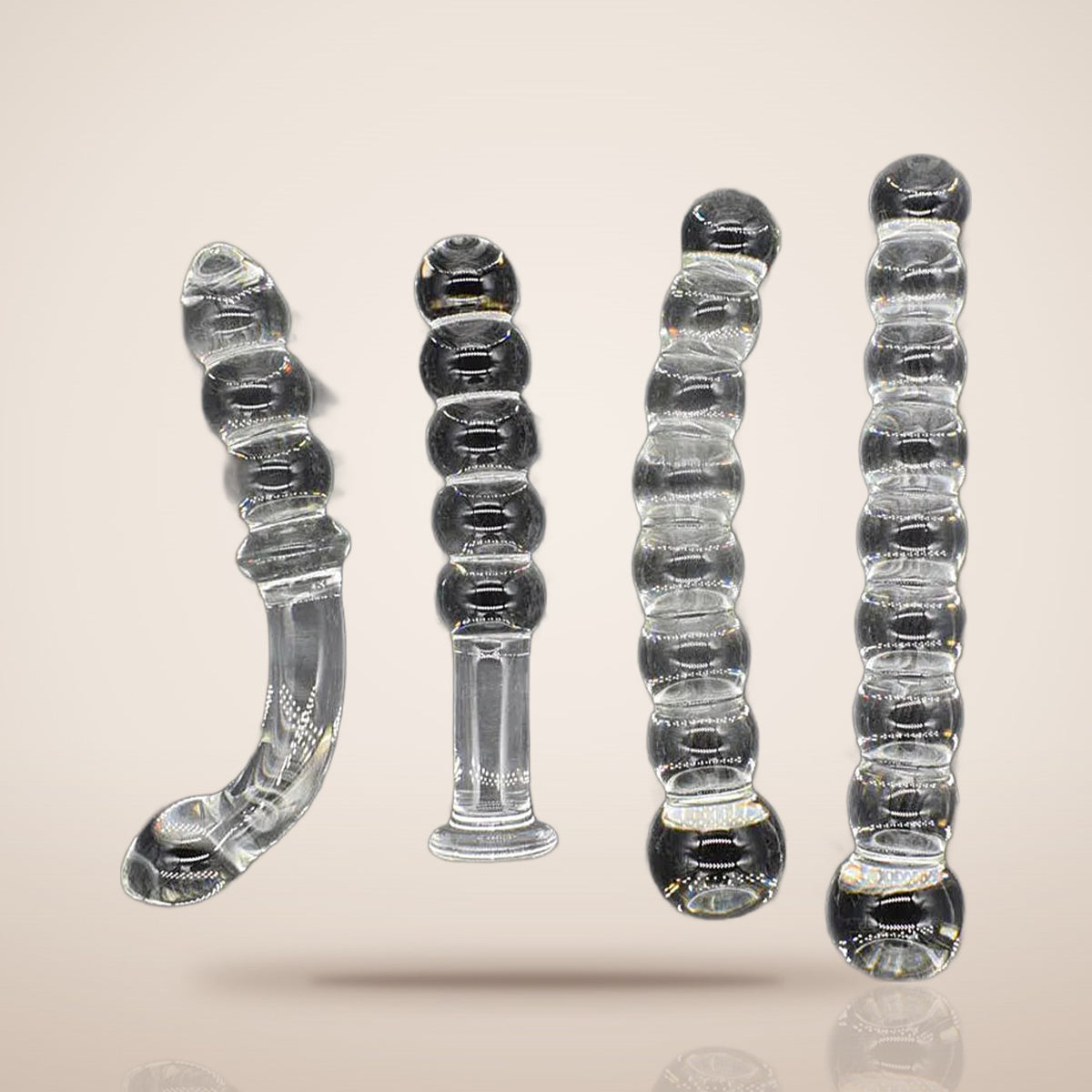 Cristal · Gode en verre à perles