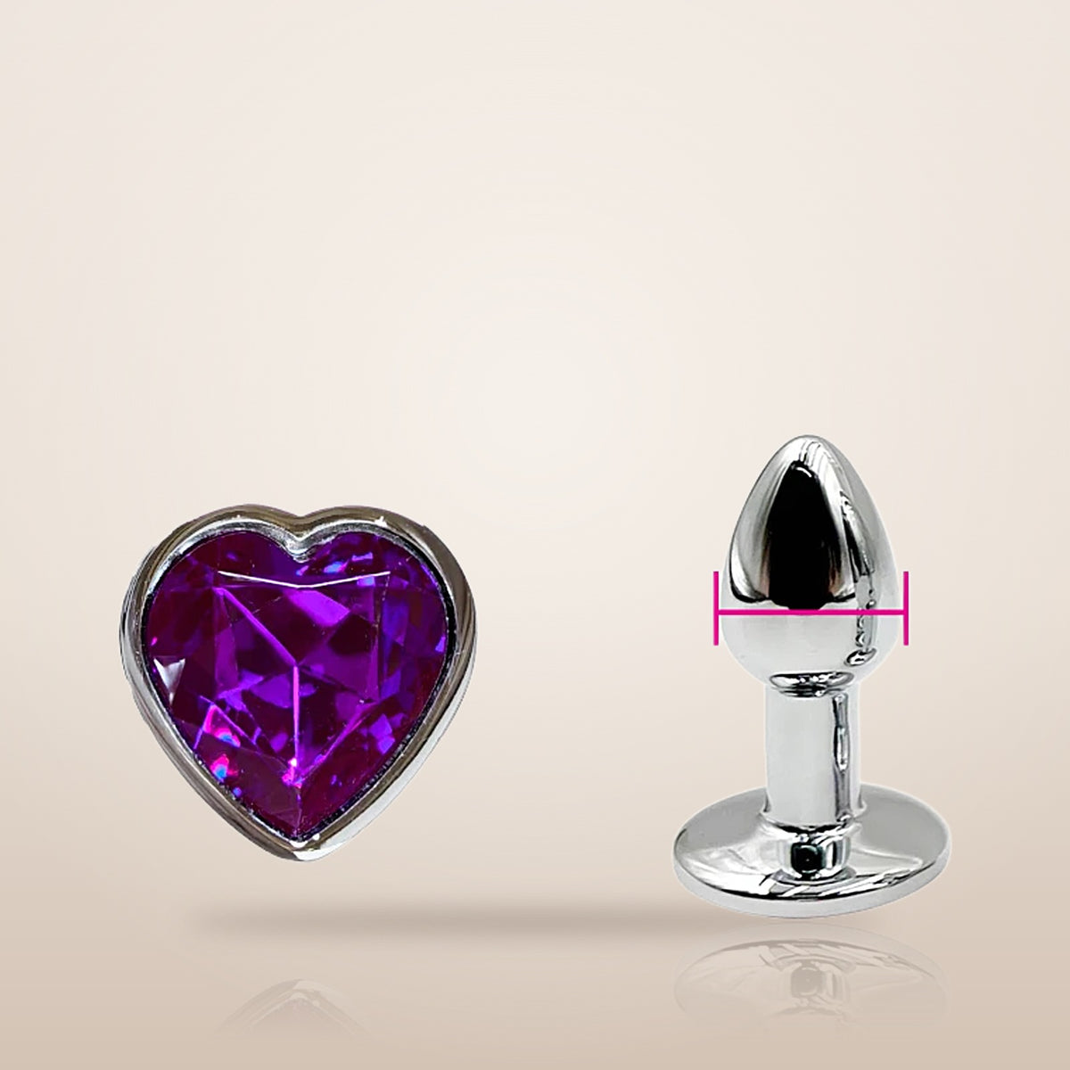Éclat · Plug bijou en métal – lilas, bijou cœur