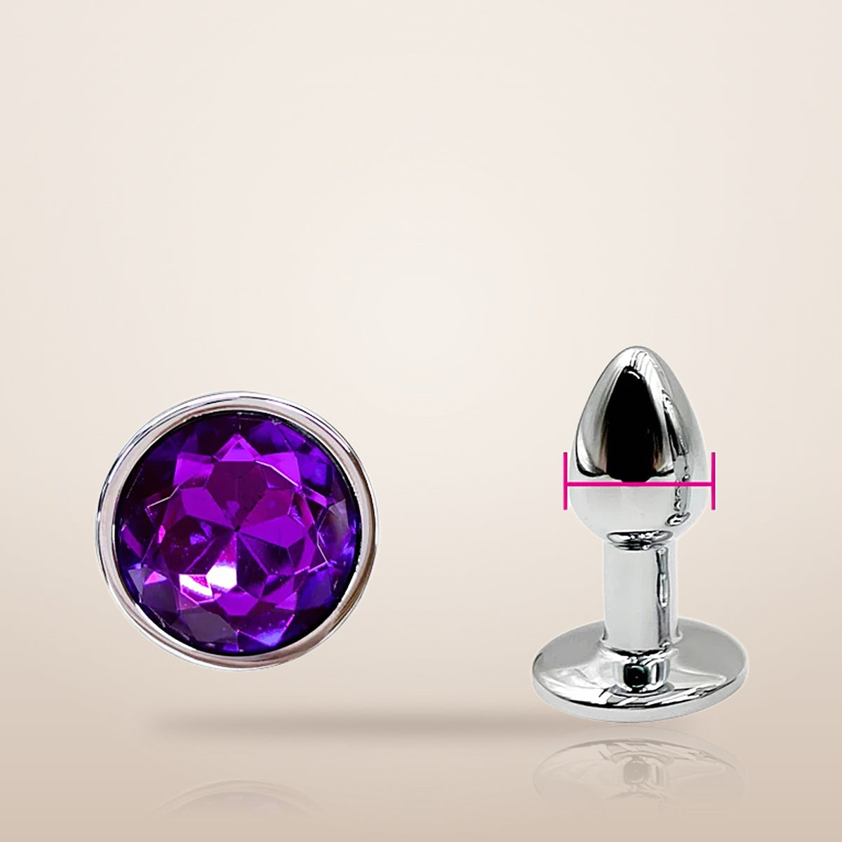 Éclat · Plug bijou en métal – lilas, bijou rond