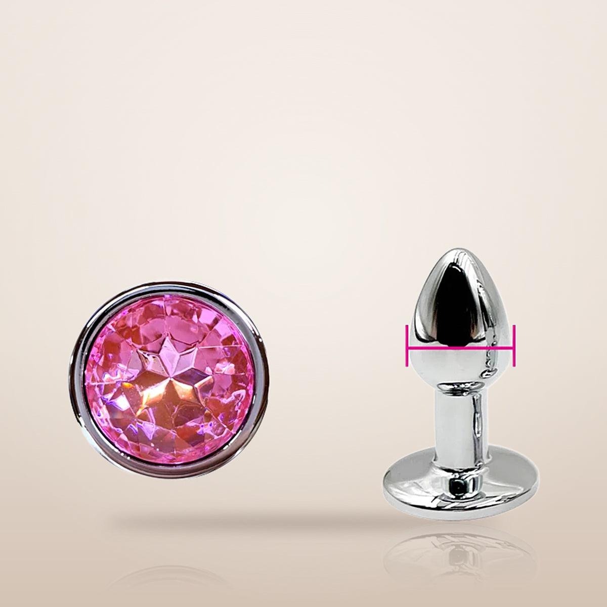 Éclat · Plug bijou en métal – rose, bijou rond