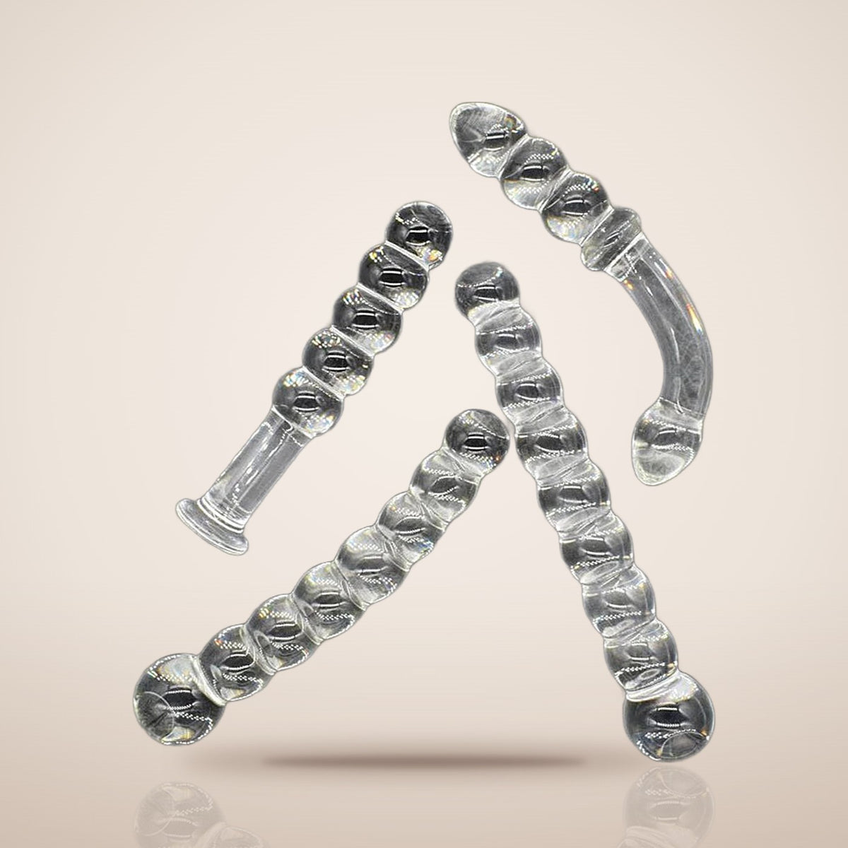 Cristal · Gode en verre à perles