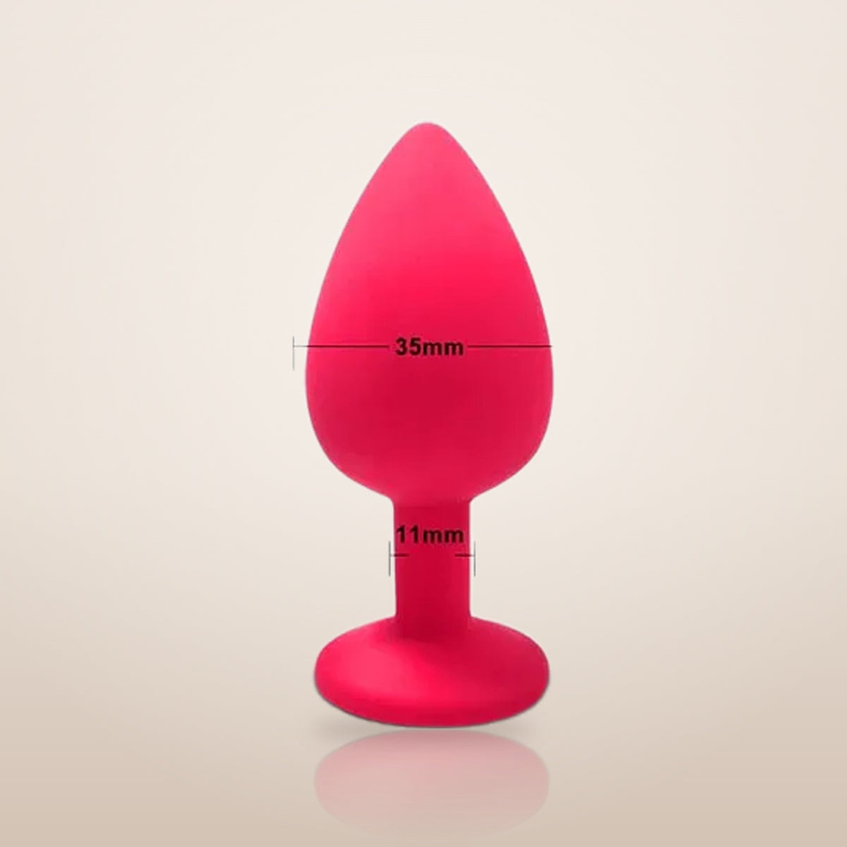 Escale · Plug anal en silicone – rouge